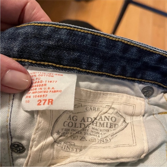 AG Adriano Goldschmied Distressed Dark Blue Skinny Jeans - Picture 3 of 5